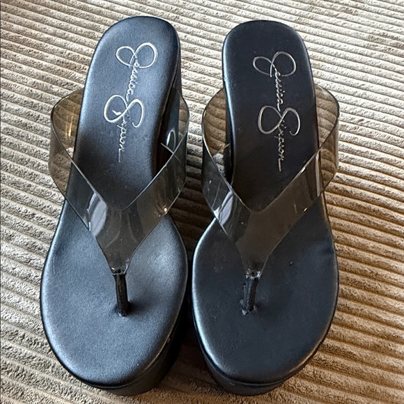 Jessica Simpson Black and Clear Women's Sandals - Picture 7 of 10